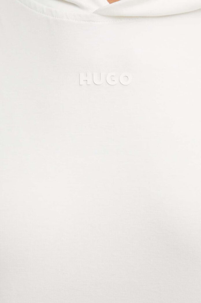 HUGO Домашен суичър SHUFFLE_HOODIE в черно с качулка с изчистен дизайн 50490594