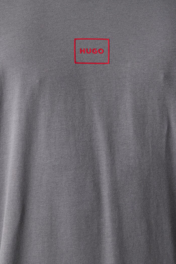 HUGO домашна тениска мъжка с памук Laze T-Shirt сива 50525236