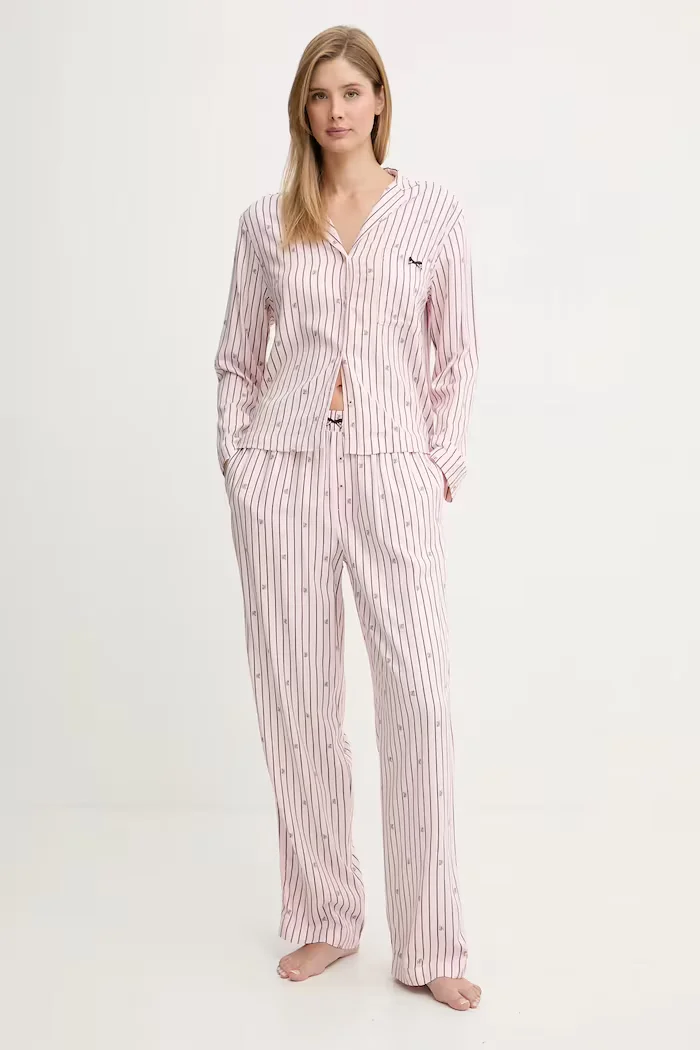 HUGO Горнище на пижама SARTORIAL SHIRT в розово 50556675