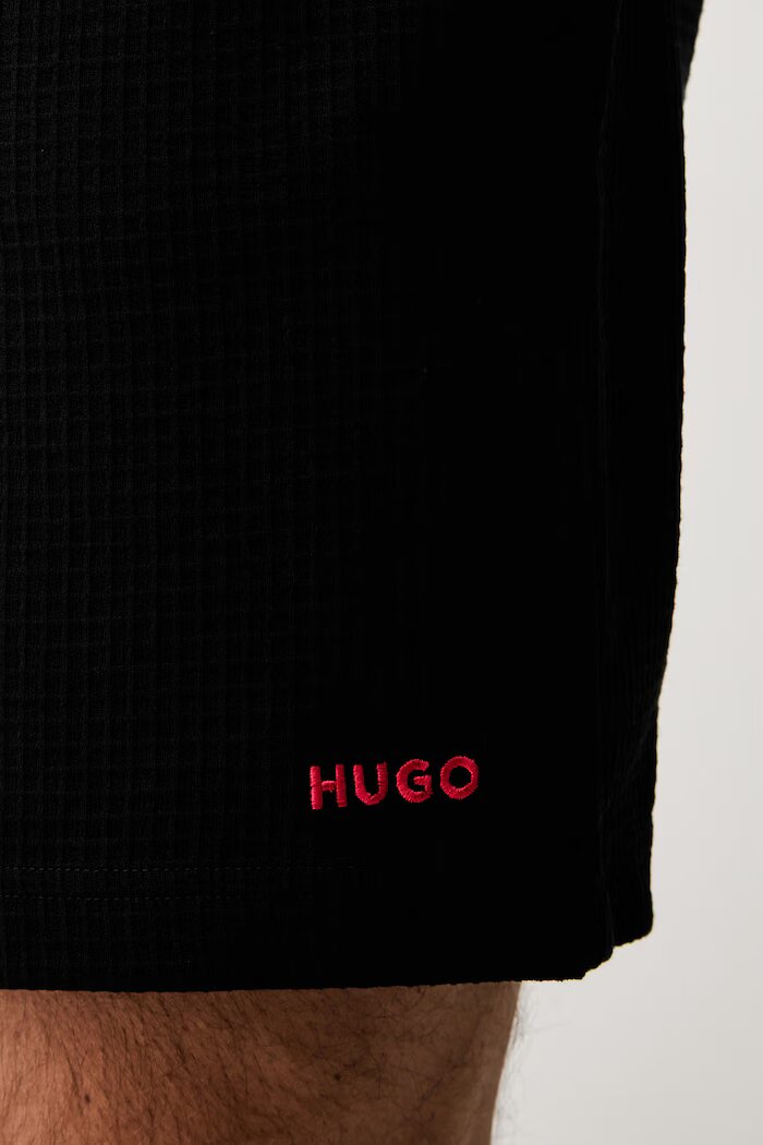 HUGO къс панталон тип анцуг мъжки Austin Shorts черен 50532023