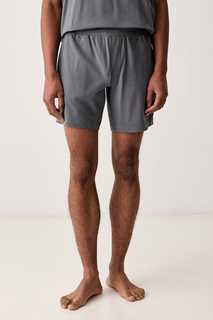 HUGO късо долнище на пижама мъжко с памук Laze Shorts CW сиво 50525247