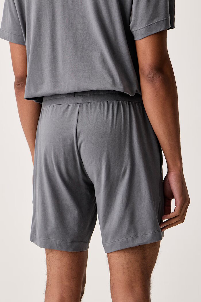 HUGO късо долнище на пижама мъжко с памук Laze Shorts CW сиво 50525247