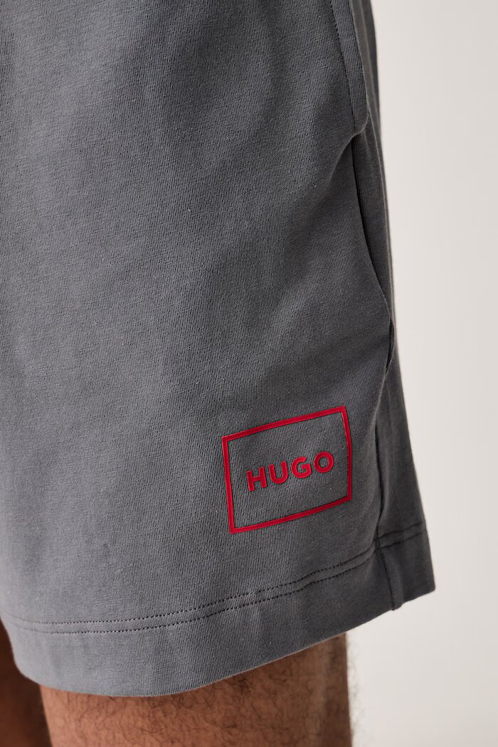 HUGO късо долнище на пижама мъжко с памук Laze Shorts CW сиво 50525247