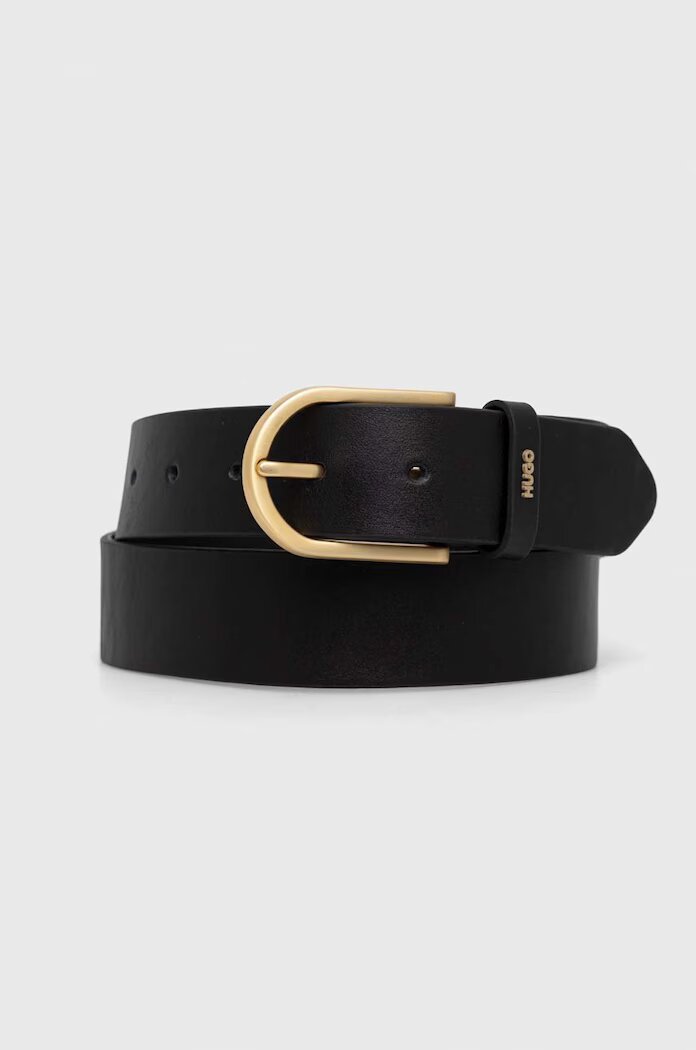 HUGO колан дамски от кожа Zoey Belt 35cm черен 50486616
