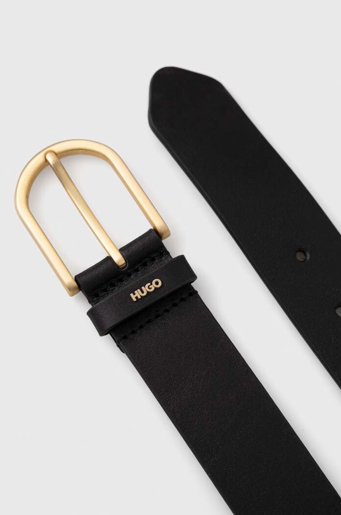 HUGO колан дамски от кожа Zoey Belt 35cm черен 50486616