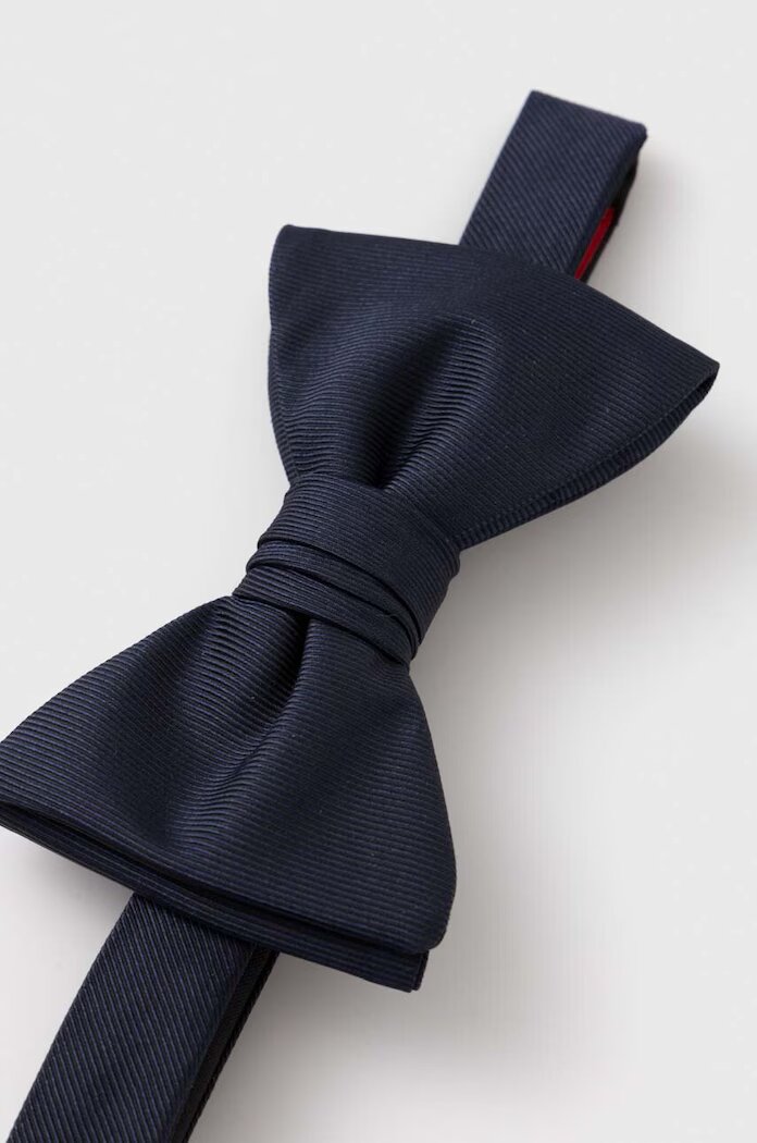 HUGO Копринена папийонка Bow tie dressy в лилаво 50520667