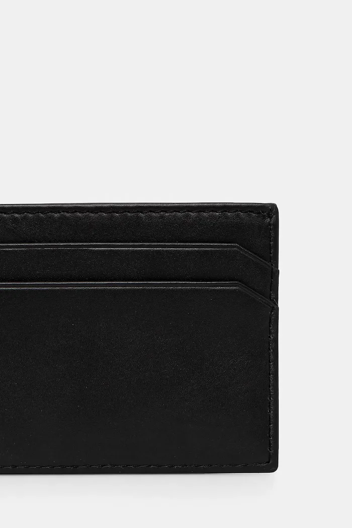 HUGO Кожен калъф за карти Tibby_N_S Cardcase в черно 50546145
