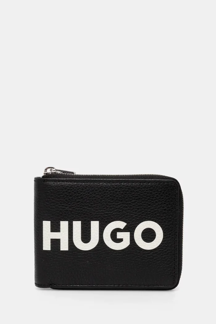 HUGO Кожен портфейл мъжки в черно 50536037