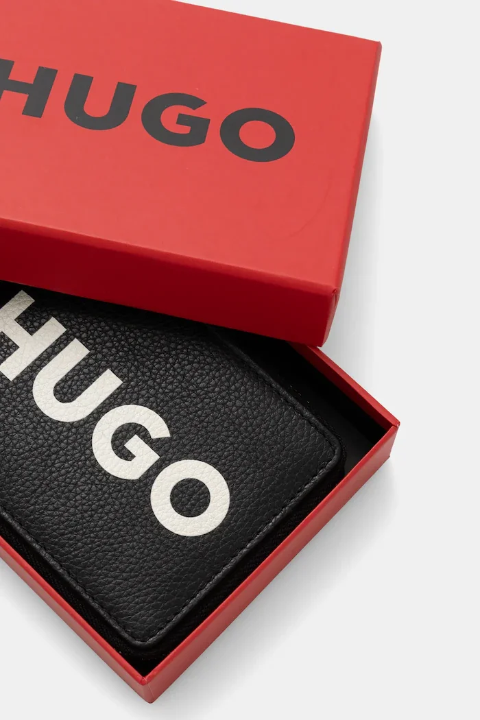 HUGO Кожен портфейл мъжки в черно 50536037
