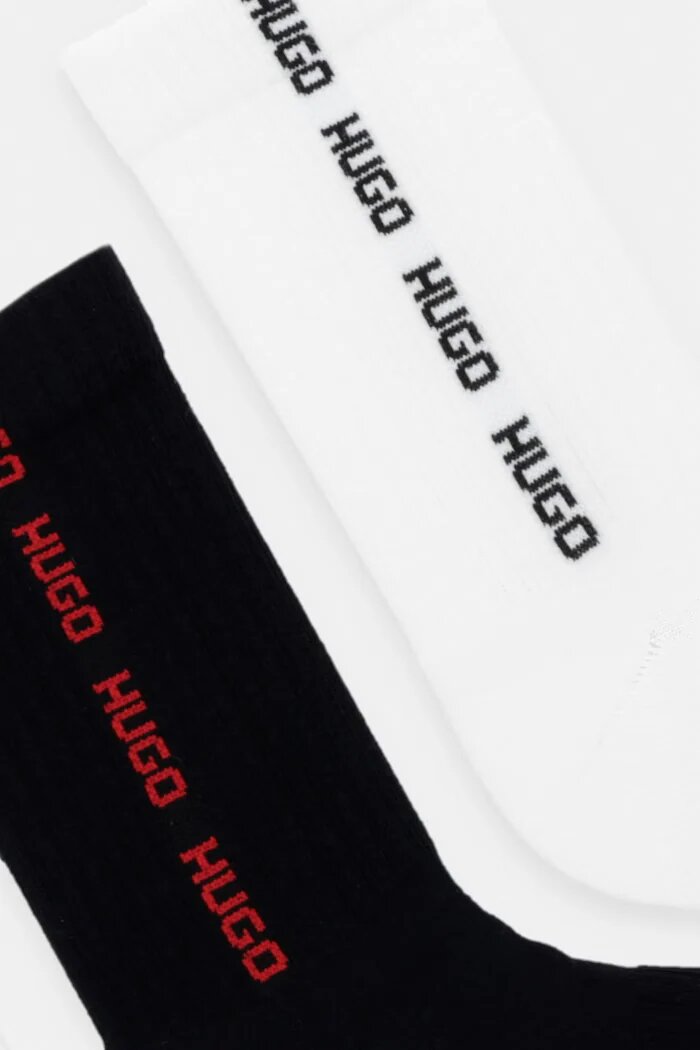 HUGO мъжки чорапи 3P QS SIDE TAPE CC 3 броя бели 50560084