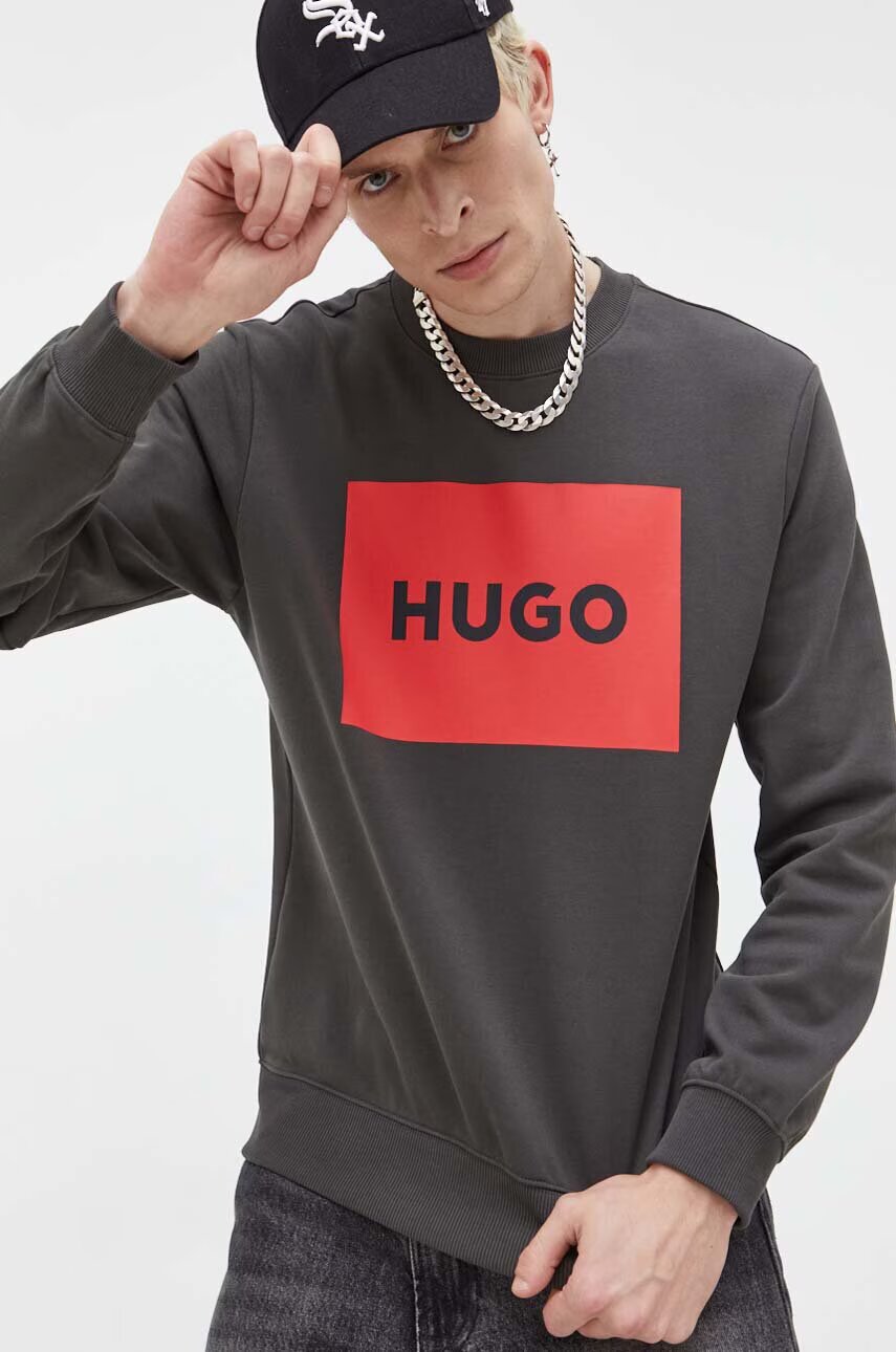 HUGO Памучен суичър