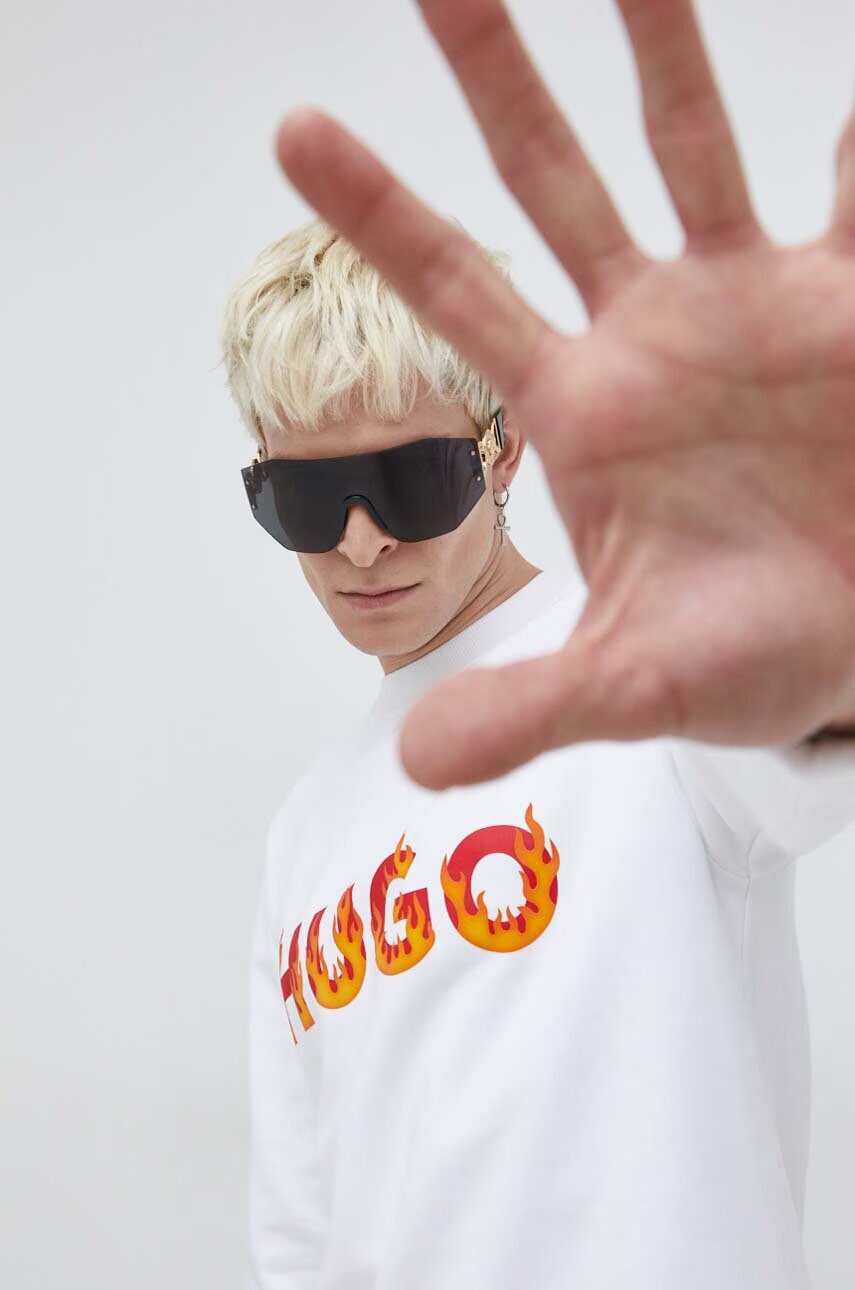HUGO Памучен суичър
