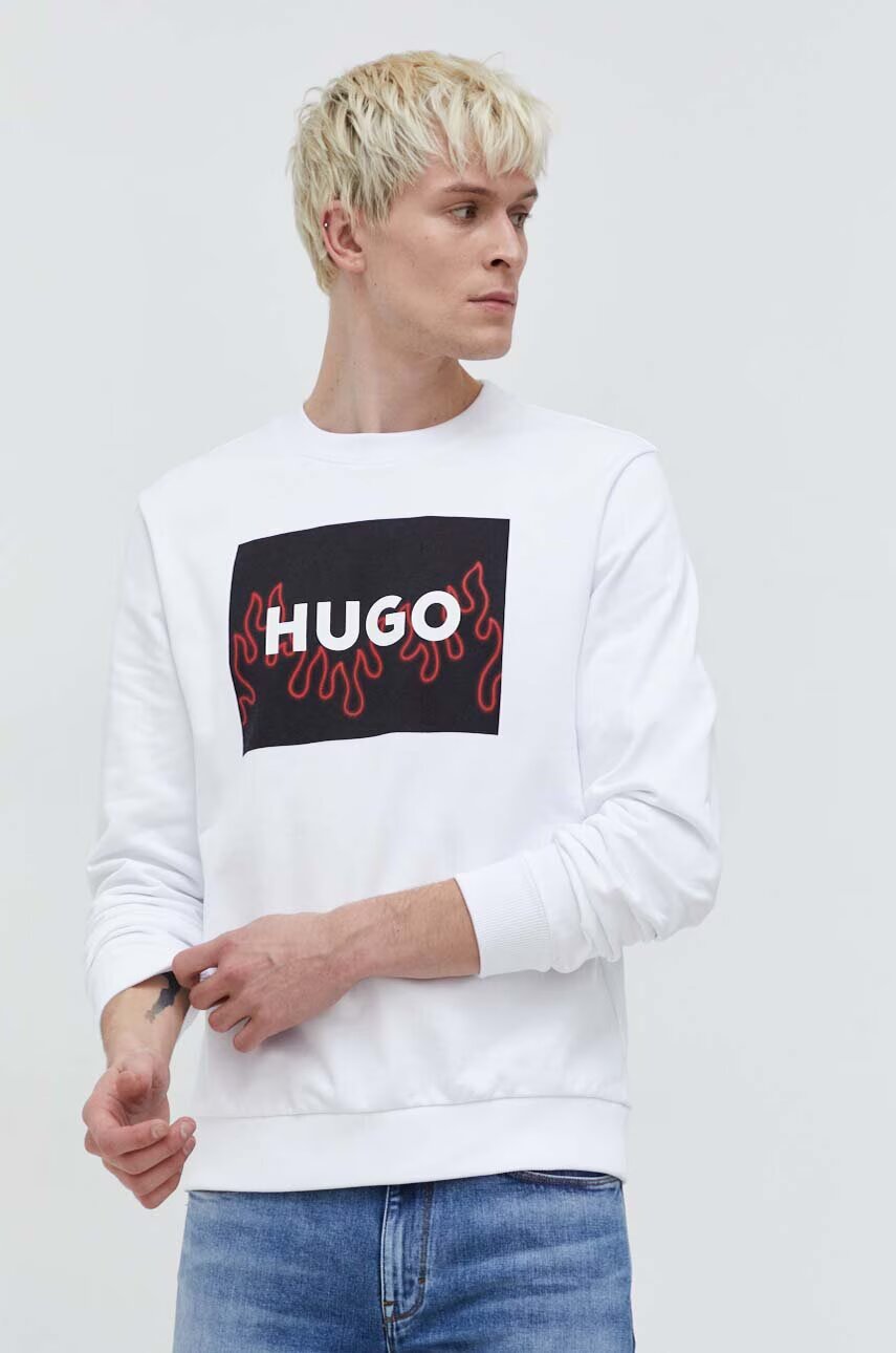 HUGO Памучен суичър