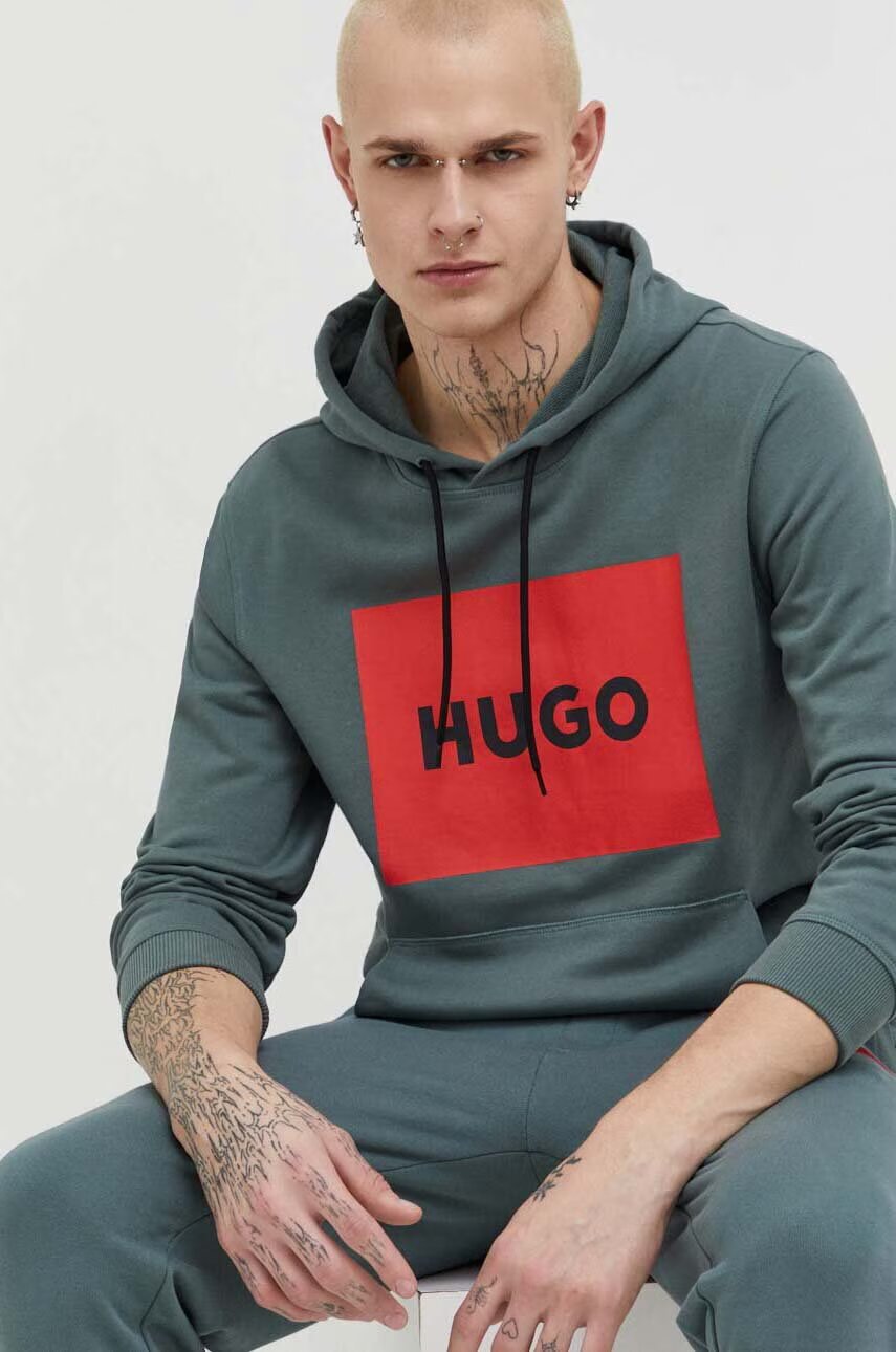 HUGO Памучен суичър