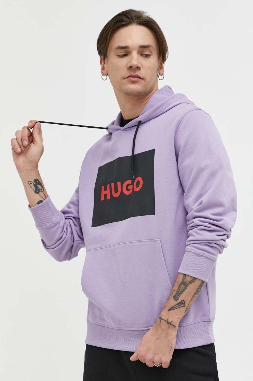 HUGO Памучен суичър