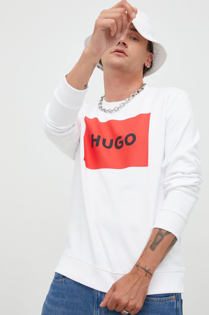 HUGO Памучен суичър