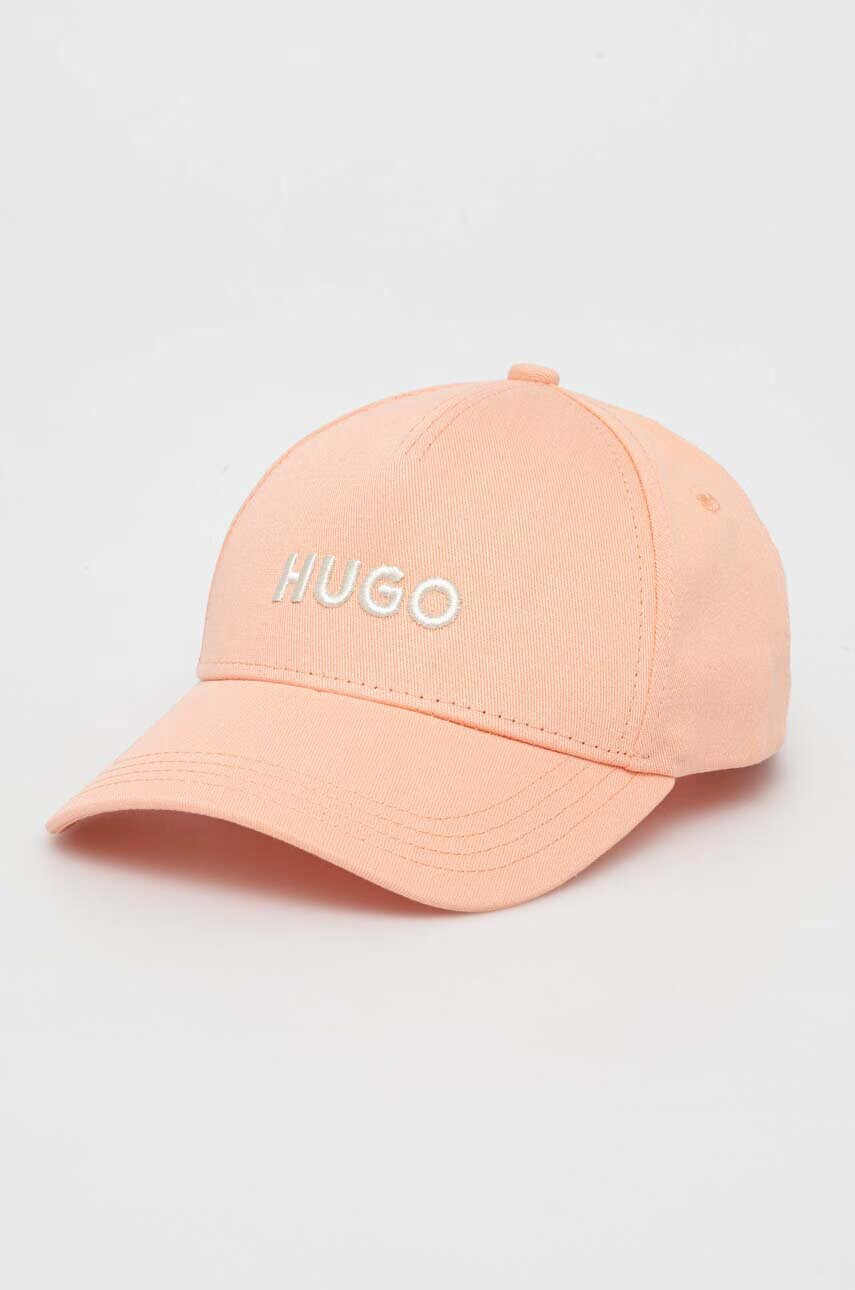 HUGO Памучна шапка с козирка