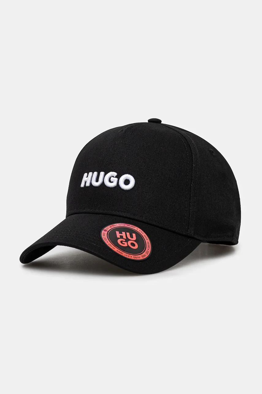 HUGO Памучна шапка с козирка Jude