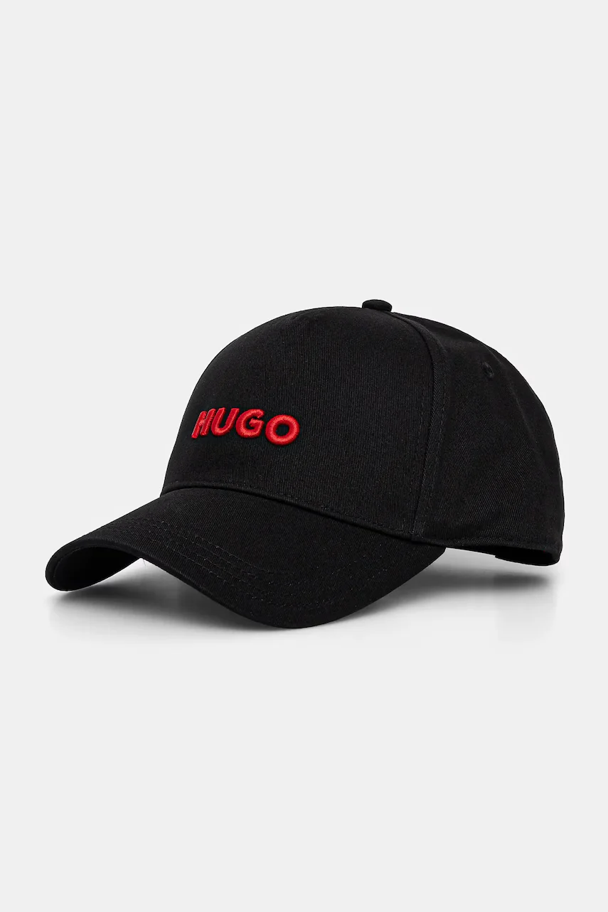 HUGO Памучна шапка с козирка Jude