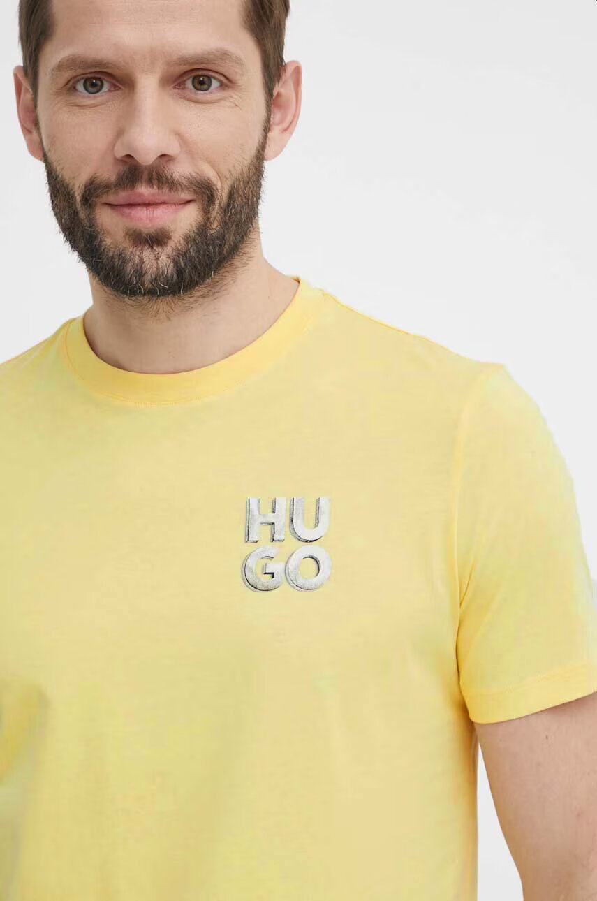 HUGO Памучна тениска