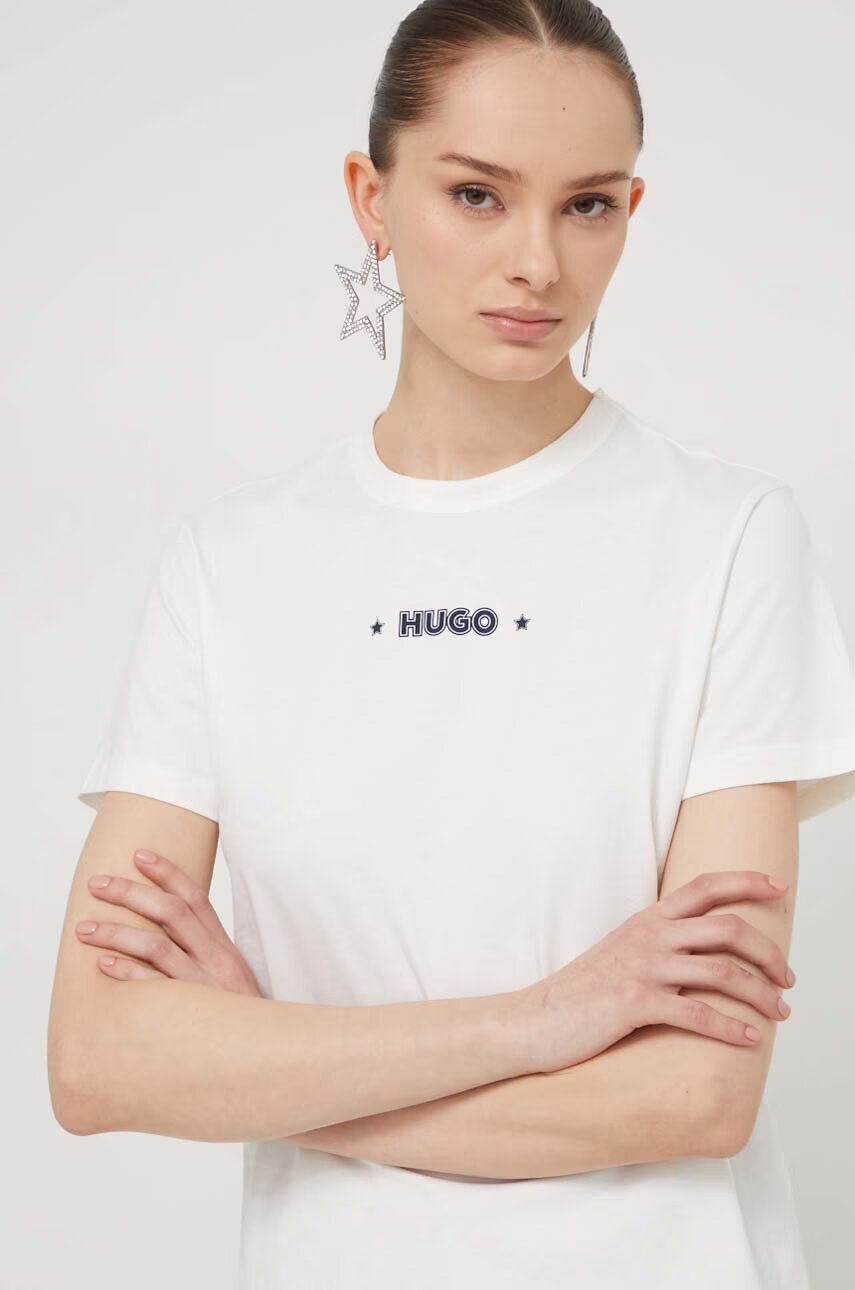 HUGO Памучна тениска