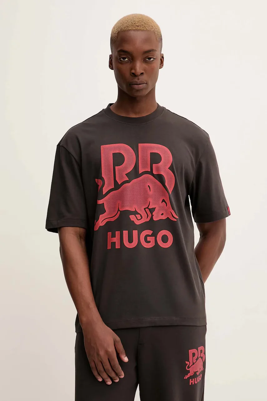 HUGO Памучна тениска Dayla_RB