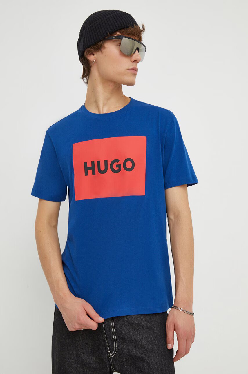 HUGO Памучна тениска Dulive222