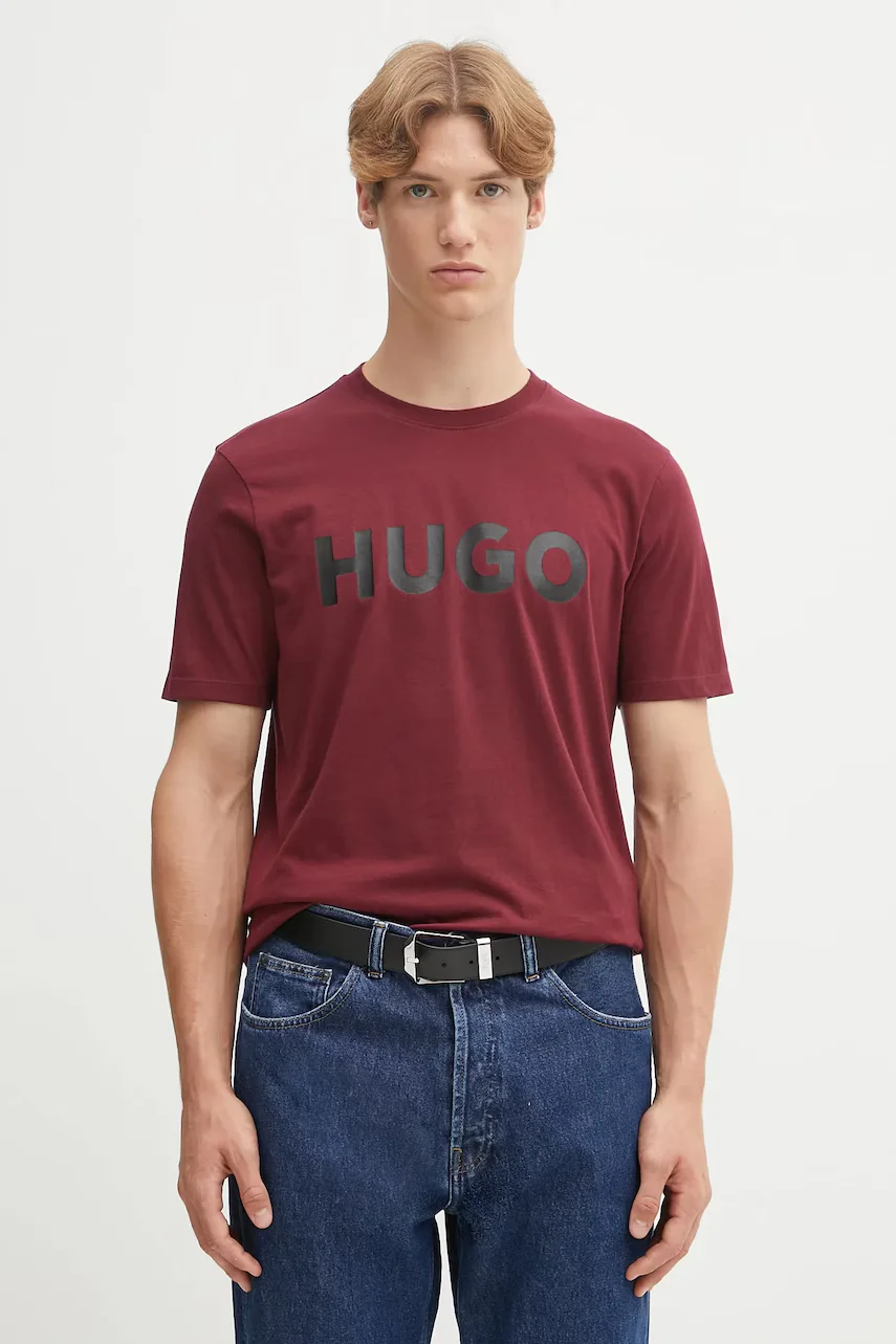 HUGO Памучна тениска Dulivio