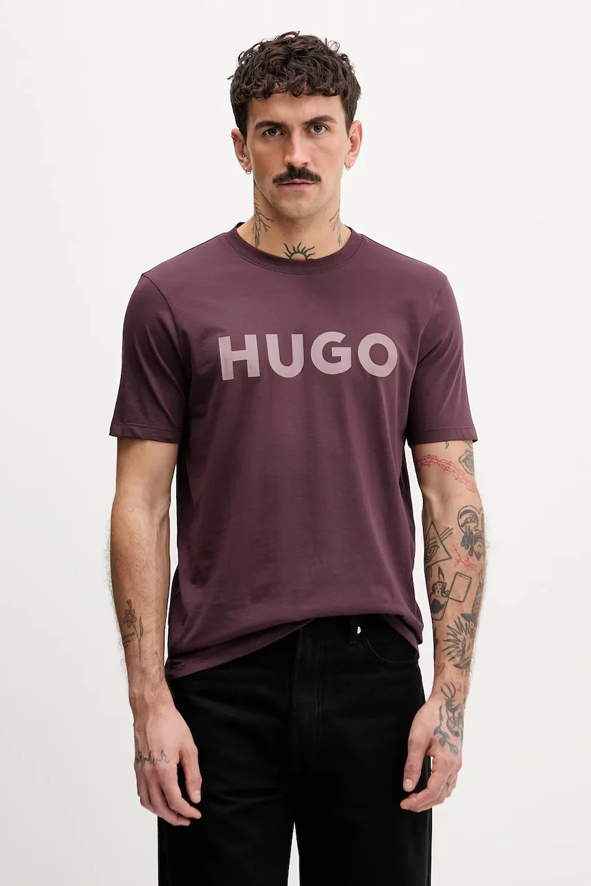 HUGO Памучна тениска Dulivio