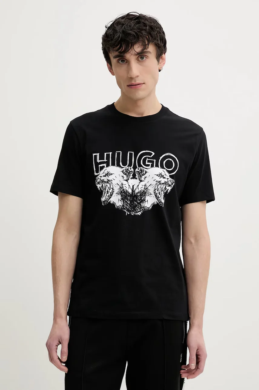 HUGO Памучна тениска Durro