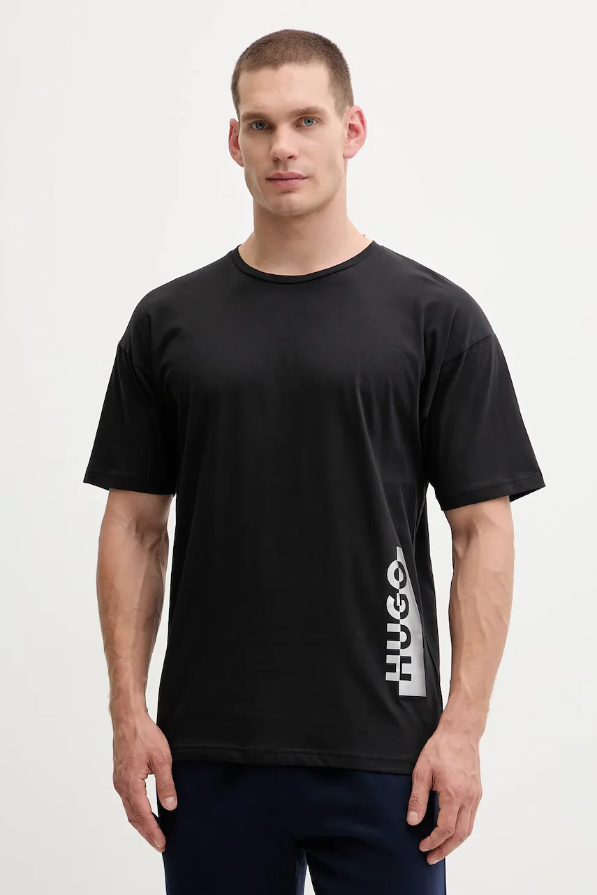 HUGO Памучна тениска T-shirt SILVER