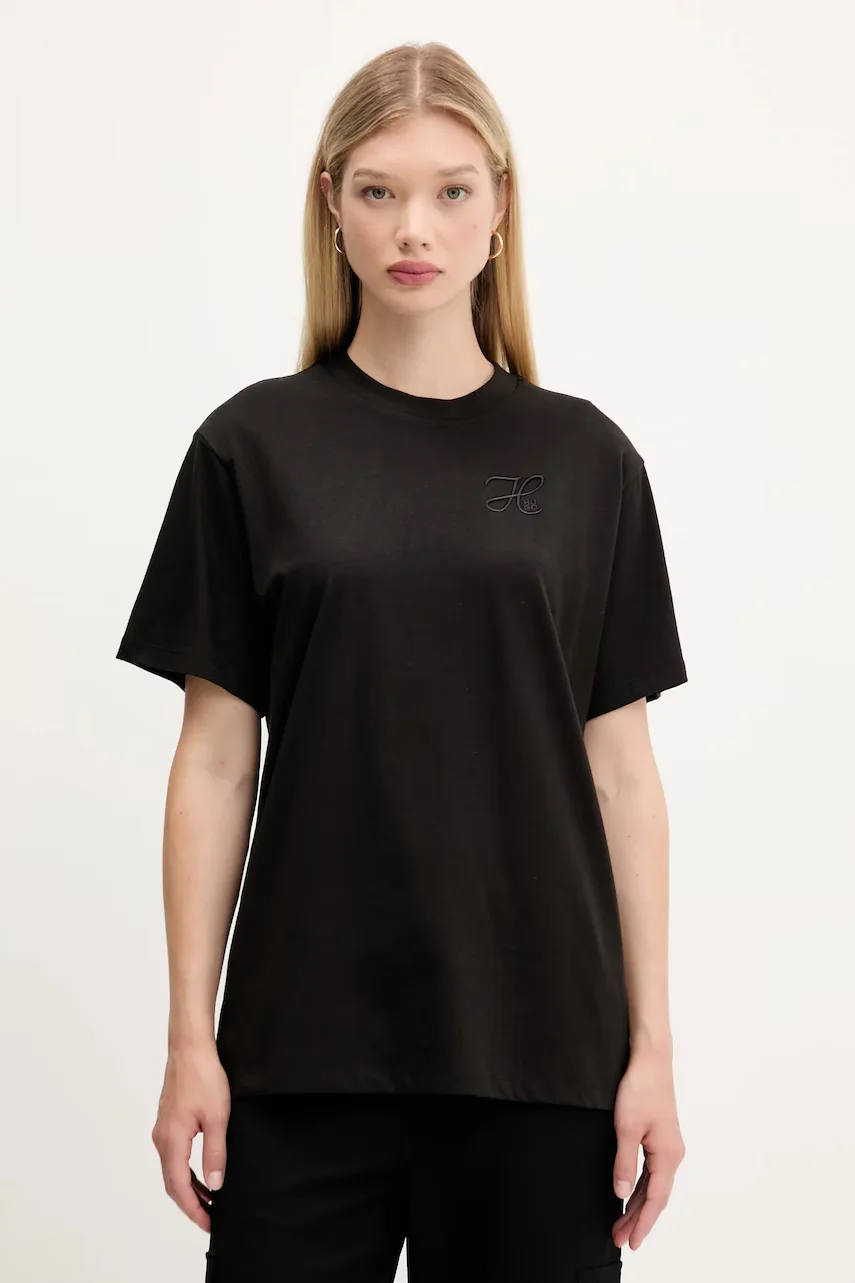 HUGO Памучна тениска Vintage Tee_19