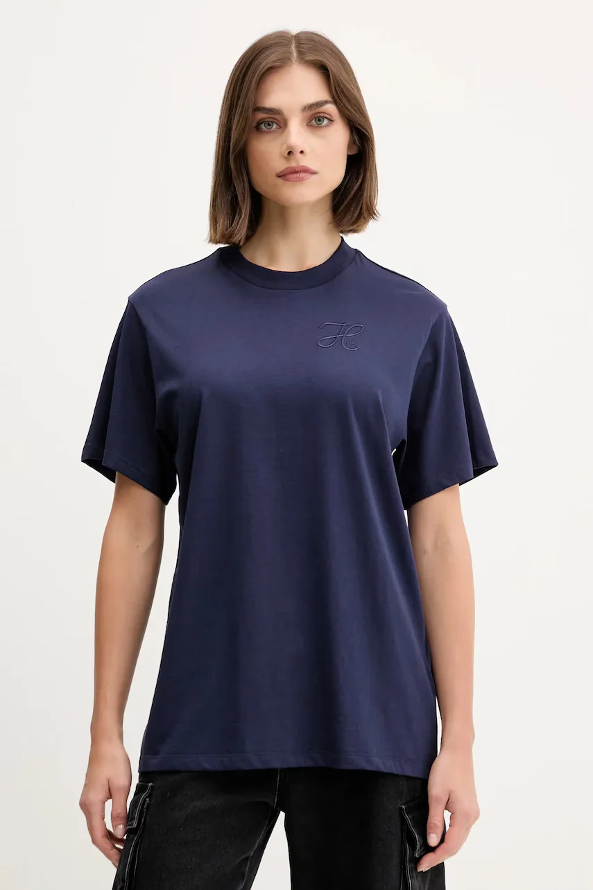 HUGO Памучна тениска Vintage Tee_19