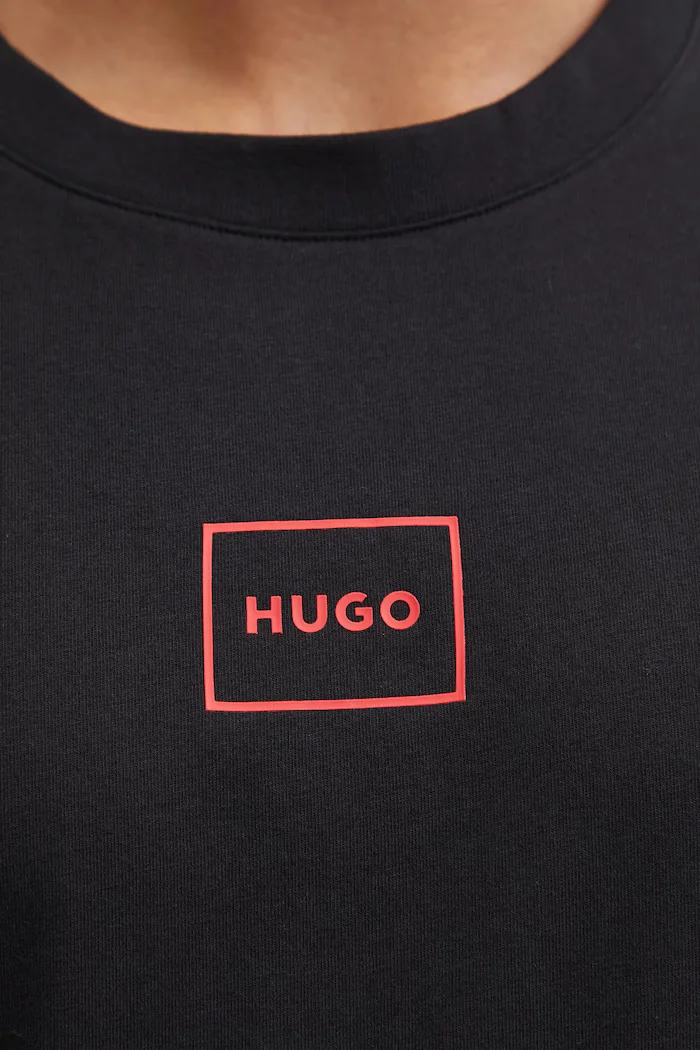 HUGO Пижама мъжка в черно с принт 50534566