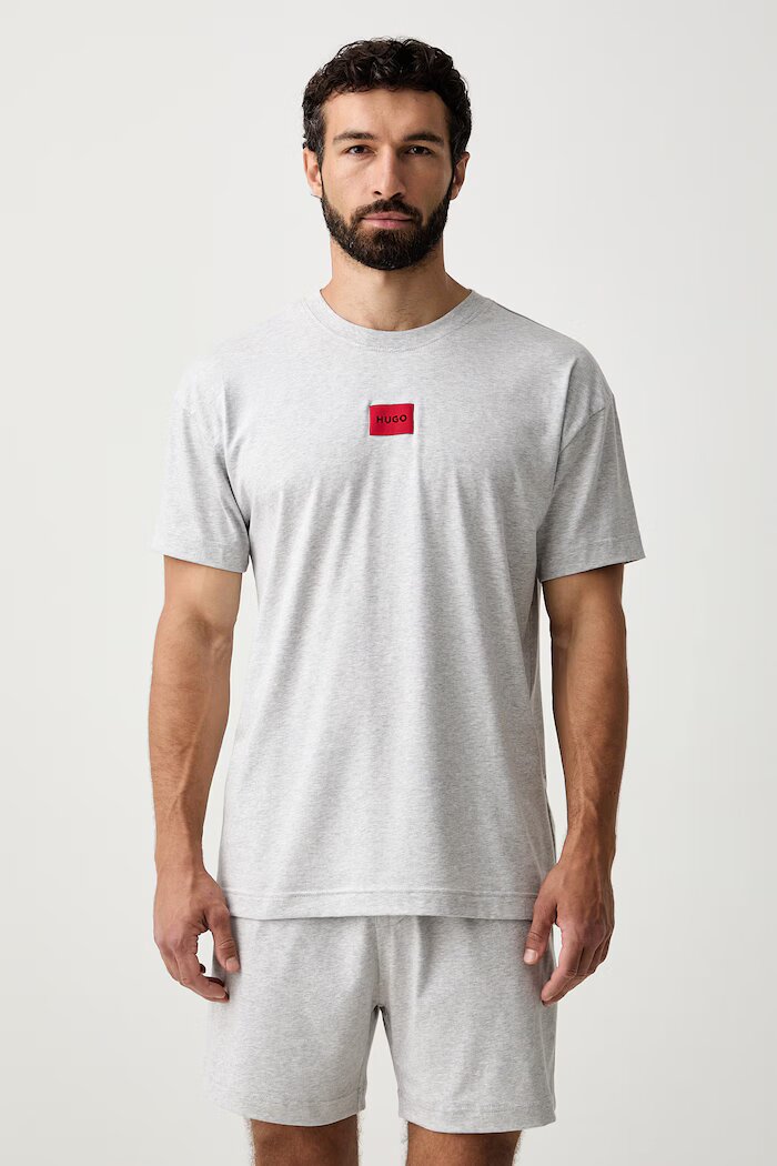 HUGO пижама от две части мъжка GALAXY SHORT SET сива 50559742
