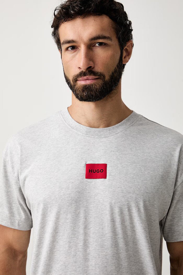 HUGO пижама от две части мъжка GALAXY SHORT SET сива 50559742