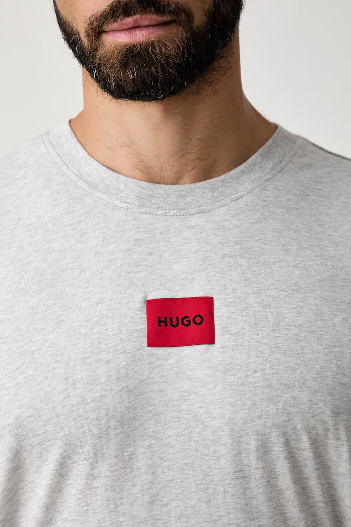 HUGO пижама от две части мъжка GALAXY SHORT SET сива 50559742