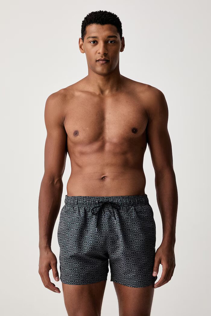 HUGO плувни шорти мъжки AARON_SWIM черни 50556792