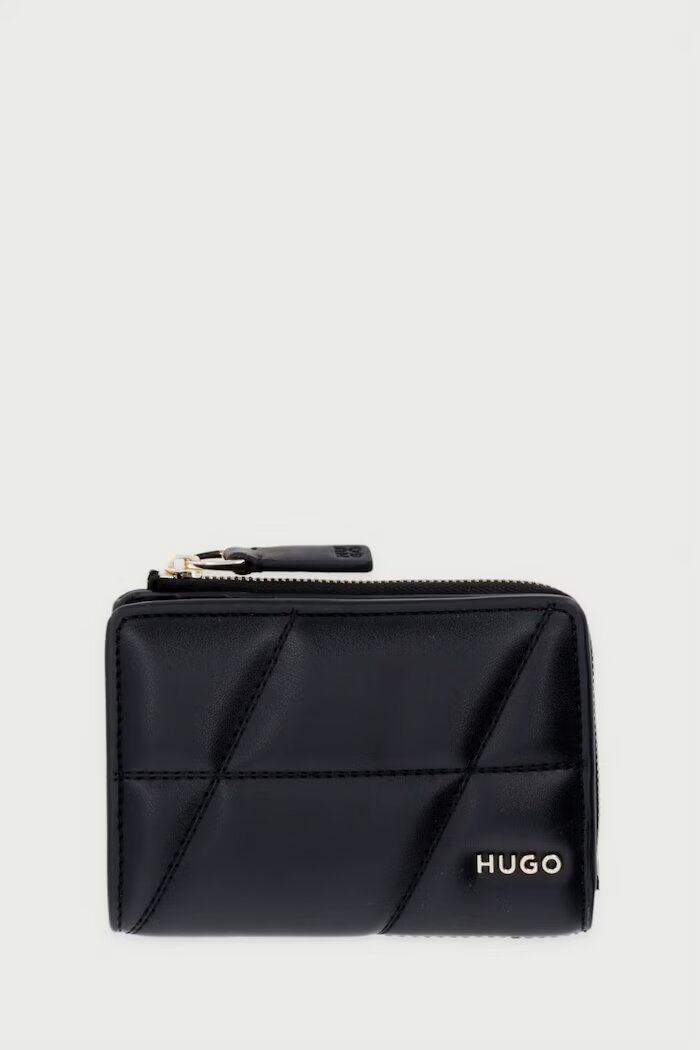 HUGO портфейл дамски от имитация на кожа Yorih Q_SM Wallet черен 50573270