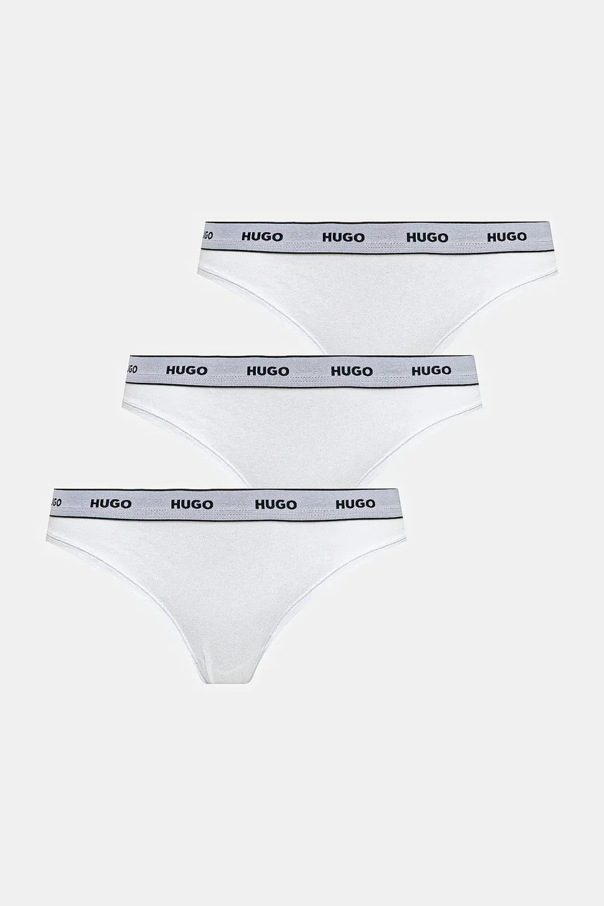 HUGO Прашки (3 чифта) TRIPLET THONG STRIPE