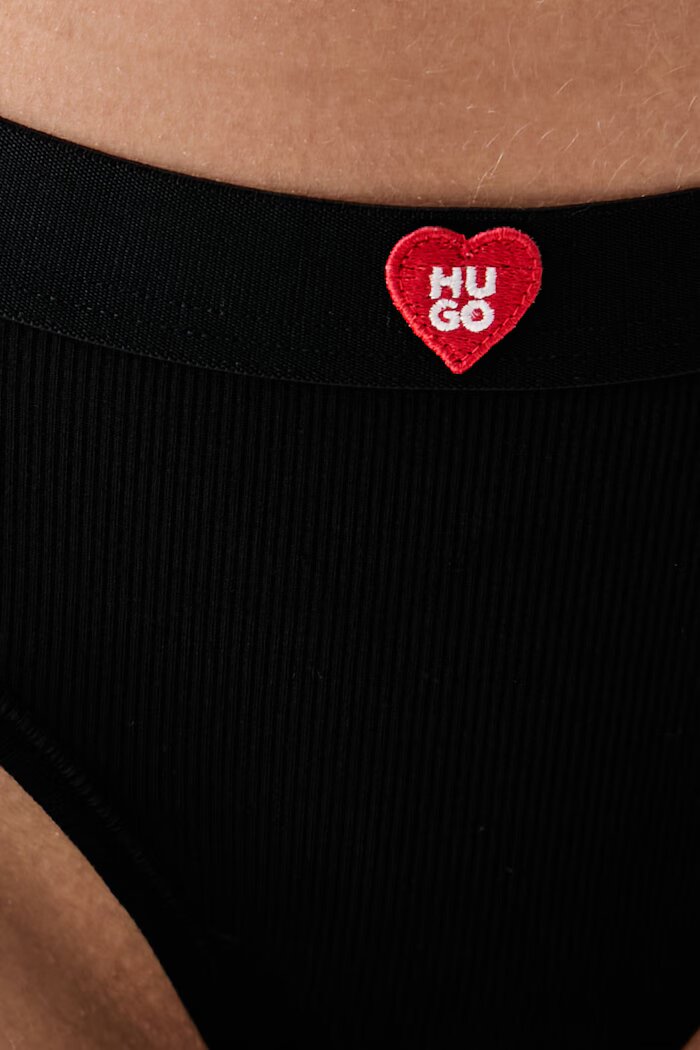 HUGO прашки дамски HEART THONG черни 50566784