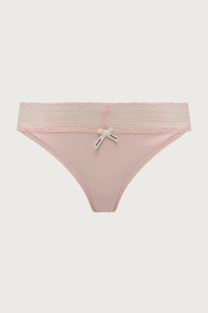 HUGO прашки дамски от памук с еластан TRIPLET LACE STRING 3 броя многоцветни 50557221
