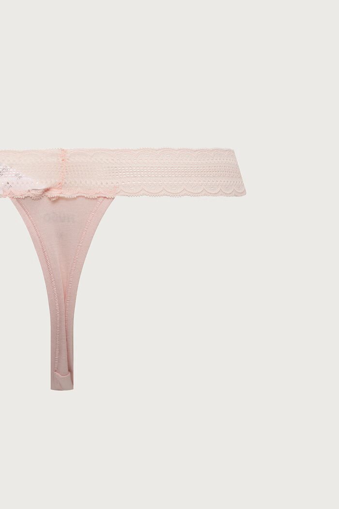 HUGO прашки дамски от памук с еластан TRIPLET LACE STRING 3 броя многоцветни 50557221