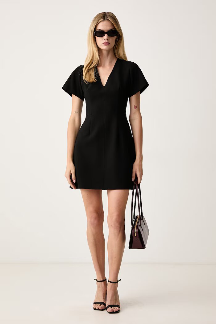 HUGO рокля Kimesa черна с изчистена шарка 50568992