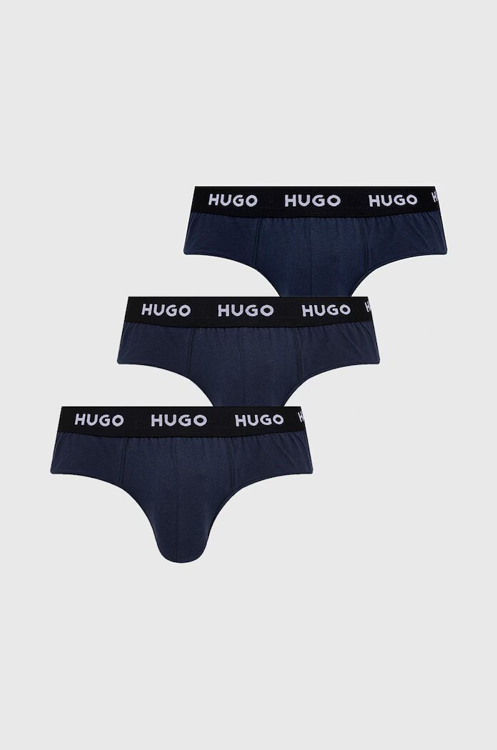 HUGO Слипове (3 чифта) HIPBRIEF TRIPLETPACK мъжки в тъмносиньо 50469763