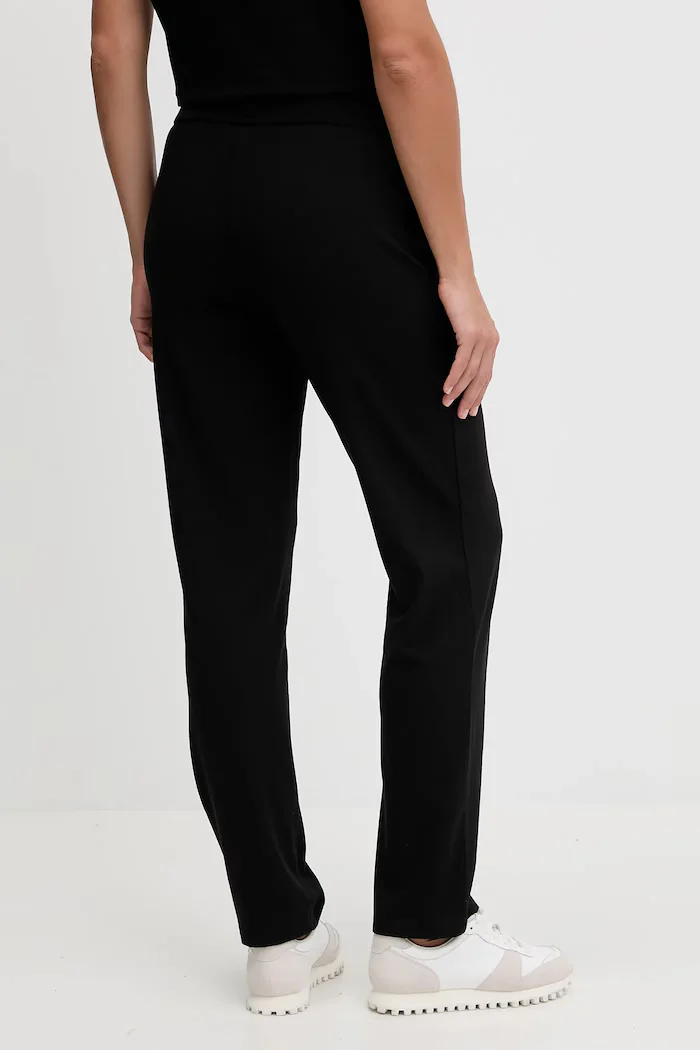 HUGO спортен панталон дамски с модал SIGNATURE_PANT черен с висока талия 50556808