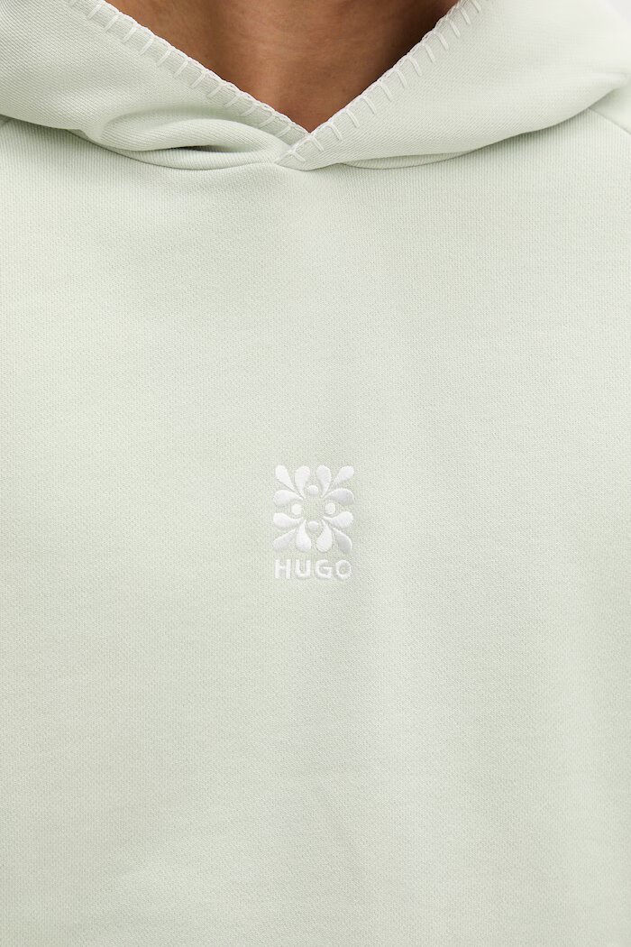 HUGO суичър мъжки от памук Darohood зелен 50556570