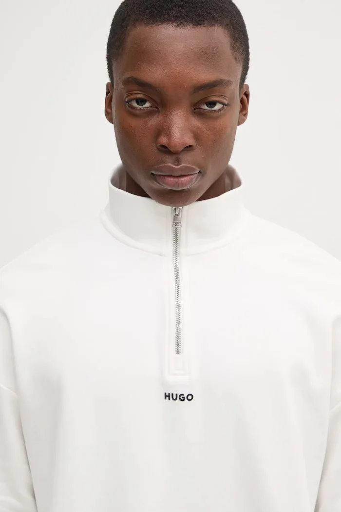 HUGO Суичър мъжки от памук Durty244 бял 50525881