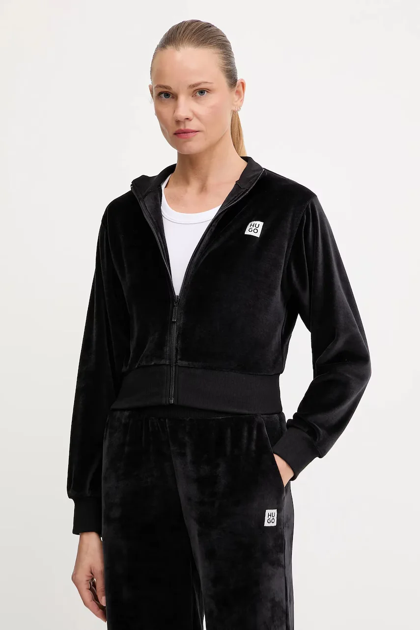 HUGO Суичър VELVET zip jacket