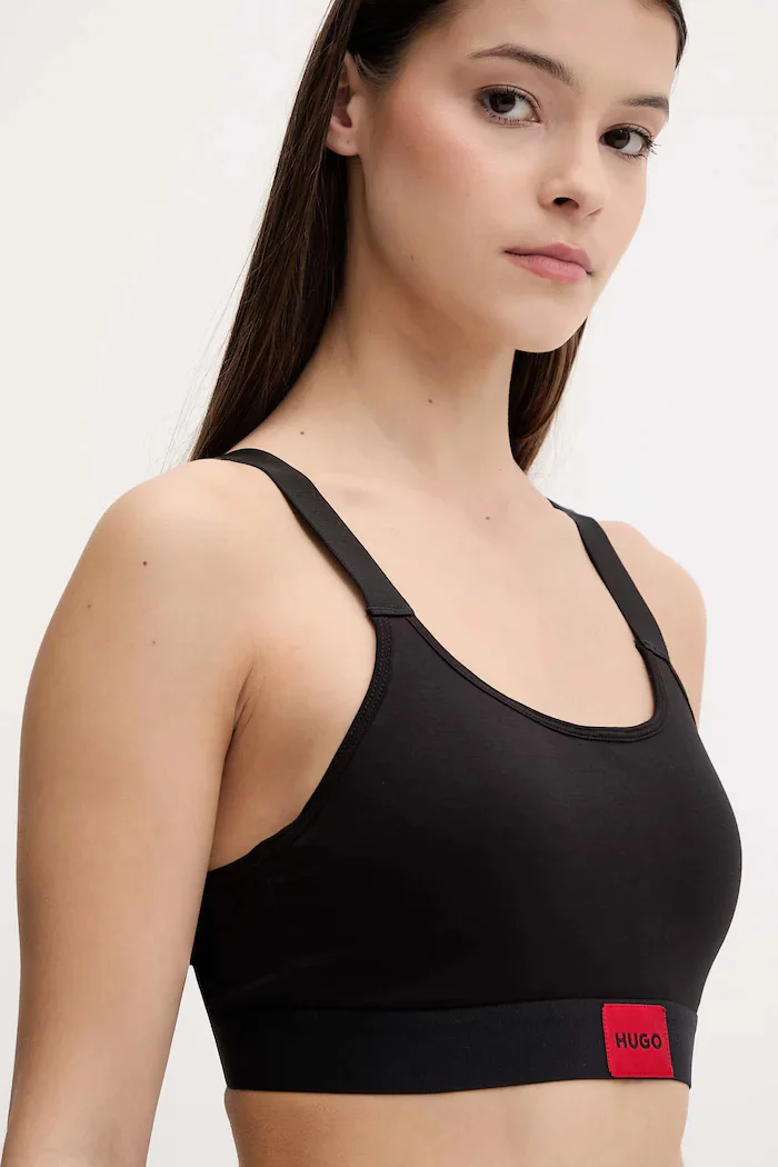 HUGO Сутиен BRALETTE PAD.RED LAB в черно с изчистен дизайн 50545675